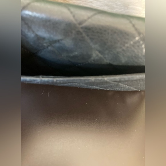 Chanel authentic quilted black leather caviar wallet multiple pockets - Picture 8 of 16